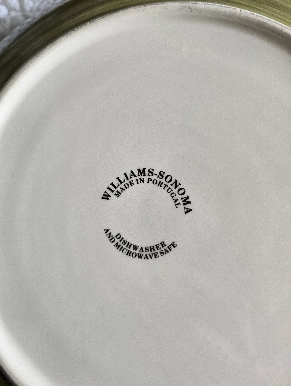 Williams Sonoma Liguria Olive Rimmed Pasta Bowls Set of 4 Portugal Vintage